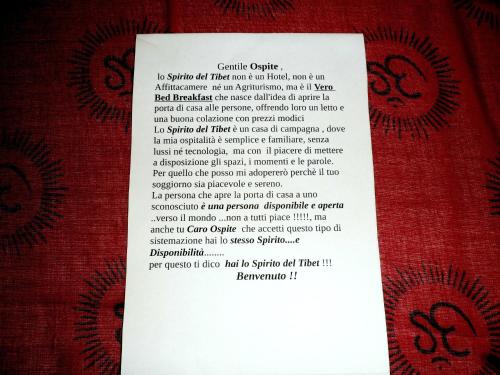 Nicoletta Spirito del Tibet chambre d'hôte Villa Nuova