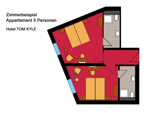 2 bedrooms, 3 beds