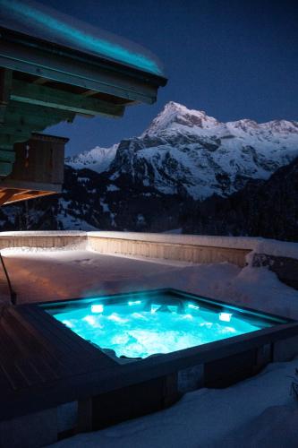 Chalet mit Kino und Jacuzzi in Gsteig b. Gstaad, Unterkunft in Gsteig