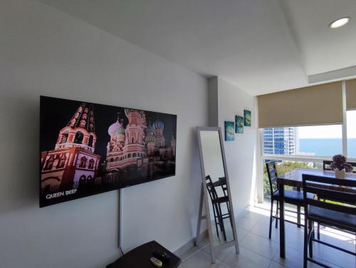 共用Lounge/電視區, Apartamentos en Playa Coronado in 科羅納多海灘