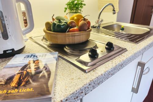 Kitchen, Gastehaus Roll - Studio 4 in Norderney