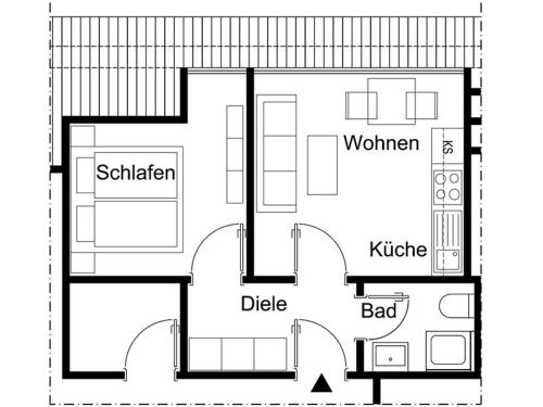 Floor plans, Gastehaus Roll - Wohnung 2 in Norderney