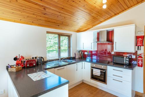Konyha, Laurel Lodge 6 with Hot Tub in Newton Stewart