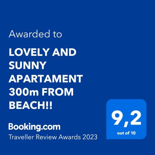  LOVELY AND SUNNY APARTAMENT 300m FROM BEACH!! in Peraia