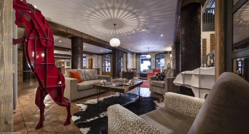 Zajednički dnevni boravak / prostorija s TV-om, Hotel Village Montana by Les Etincelles in Tignes