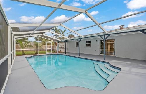 Pool house near beach