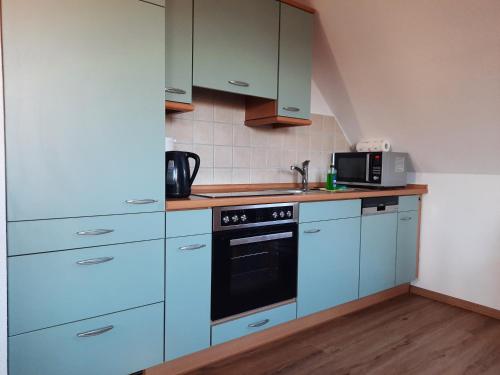 virtuve, Ferienhaus Sasse - Ferienwohnungen in Molschow