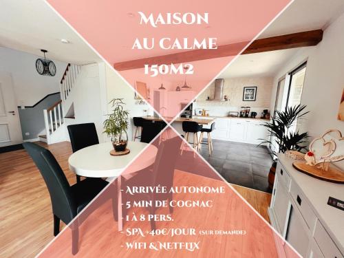 Maison au calme à 5min de Cognac pour 1 à 8 pers