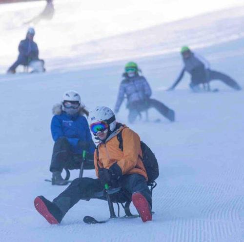 Duplex avec cheminée et vue montagne