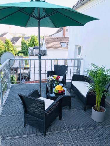 陽台/露台, Troisdorf - City - 64Qm - 1 bis 3 Schlafplätze (Troisdorf - City - 64Qm - 1 bis 3 Schlafplatze) in 特羅斯多夫