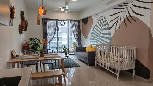 NORDIC Geniehome2BR1studio Free 90mbps WIFI and Carpark at Utropolis Suite Shah Alam