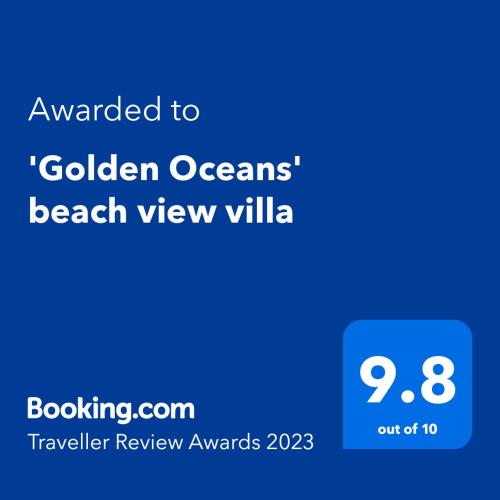 'Golden Oceans' 3 bhk beach view villa