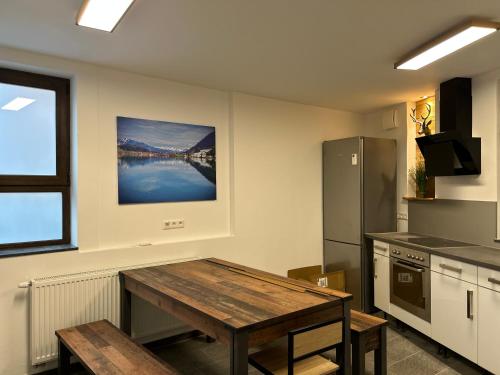 مطبخ, Aparthotel Waldhorn Wohnung Allgäustyle (Aparthotel Waldhorn Wohnung Allgaustyle) in Untertürkheim