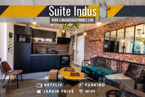 SUITE INDUS - JARDIN, NETFLIX et PARKING - Le Manoir aux Pommes - Location saisonnière - Saint-Pierre-en-Auge