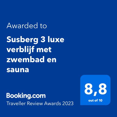 Susberg 3 luxe verblijf met zwembad en sauna