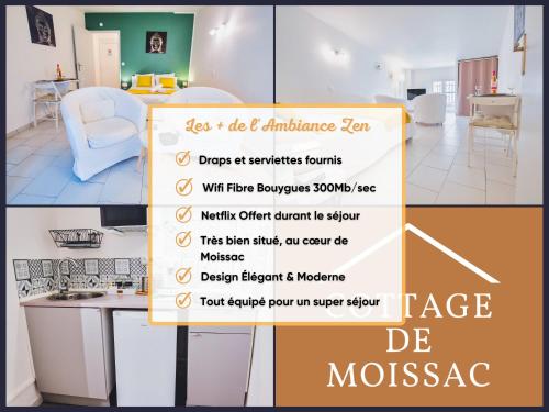 T1 Cosy et ambiance Zen "Cottage de Moissac"