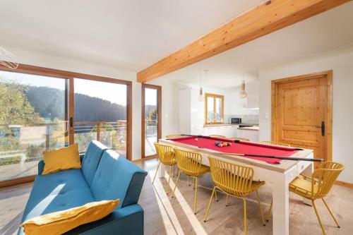 Le Cerf, chalet cocooning avec piscine et billard