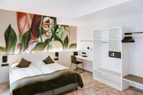 Säng, ART-INN Design Self-Check-in-Hotel in Linz