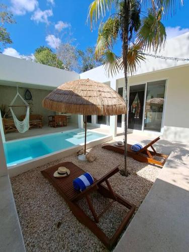 B&B Tulum - Villa Kuxtah, Beautiful bungalow with Private Pool - Bed and Breakfast Tulum