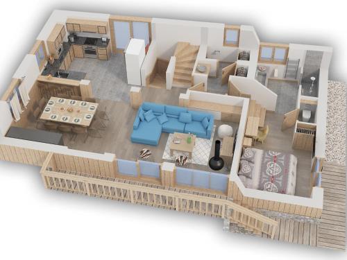 Chalet elegant 4* a Meribel, proche telecabine Olympe, 4 chambres, dortoir, hammam et cheminee - FR- in Le Raffort