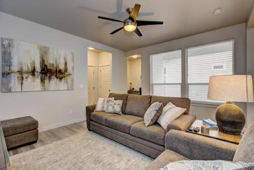 Hygee House Brand New Construction near Ford Idaho Center and I-84! Plush and lavish furniture, warm tones to off-set the new stainless appliances, play PingPong in the garage or basketball at the neighborhood park