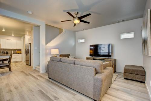 Hygee House Brand New Construction near Ford Idaho Center and I-84! Plush and lavish furniture, warm tones to off-set the new stainless appliances, play PingPong in the garage or basketball at the neighborhood park