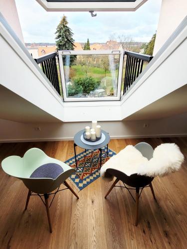 Seezeit - gemütliche Ferienwohnung, Tiefgarage, Cospudener See in Markkleeberg, Deutschland