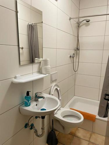 浴室, Monteurunterkunft Königstein (Monteurunterkunft Konigstein) in 柯尼希施泰因