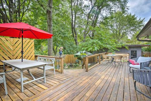 Overland Park Home with Deck and Waterfall Pond!