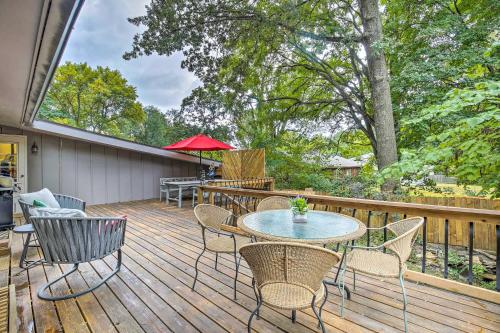 Overland Park Home with Deck and Waterfall Pond!