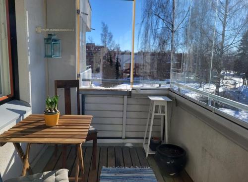 Balcony/terrace, Cosy two rooms apartment in Helsinki in Ala-Malmi
