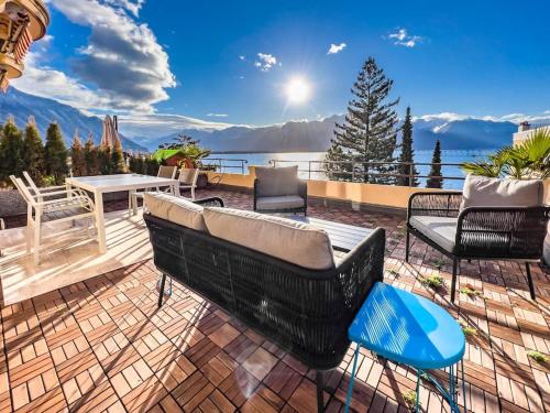 Chic 2 bedroom apartment near Chillion castle in Veytaux