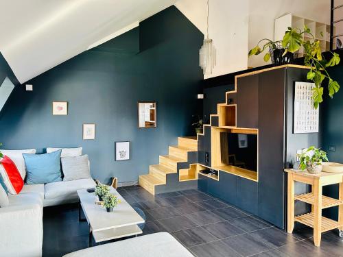 Loft haut de gamme - Séjour Vieux-Lille