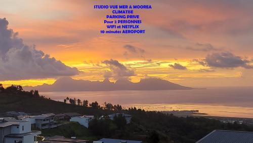 Studio Vaimiti pour 2 personnes vue mer et Moorea Tahiti