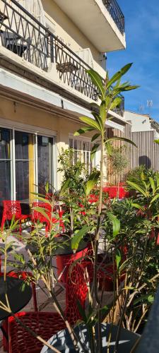 陽台/露台, Hotel l'Etoile in 勒格羅－迪魯瓦