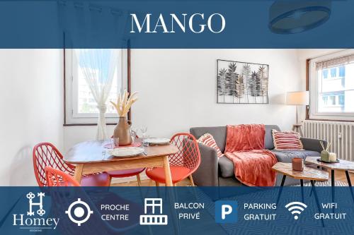 HOMEY MANGO - Proche centre/Parking Gratuit/Proche Gare/Balcon - Location saisonnière - Annemasse