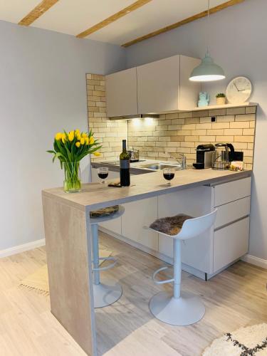 廚房, Anderswo Apartments in 朗格瑙