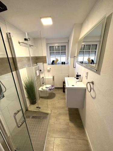 Bathroom, Ferienhaus Huus an`t Diek in Lintelermarsch