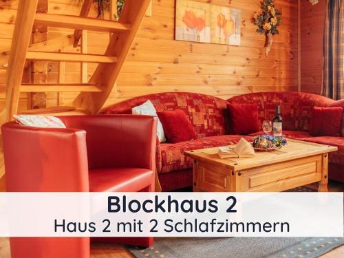 Der Fuchsbau - 3 separate Blockhäuser - ruhige Lage - 50m bis zum Wald - eingezäunter Garten in Bad Sachsa, Deutschland