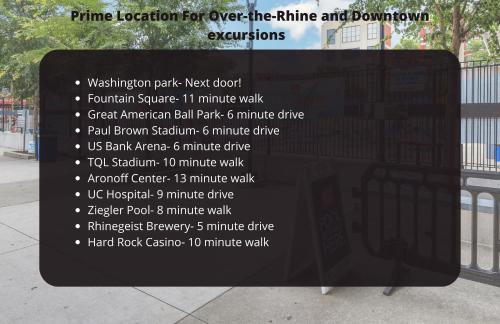 Restaurant on site Walk to everything in Cincinnati, USA