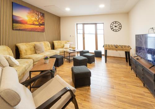 ห้องส่วนกลางสำหรับนั่งเล่น/ดูทีวี, Vila Máchovka (Vila Machovka) in โนวา ปากา