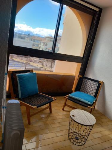 Port Leucate appart 4-5 personnes climatisation parking privé entre port et plage