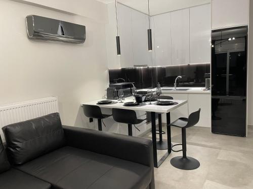 Kitchen, Elite Suite with private parking in Kavala