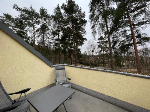陽台/露台, Ferienwohnung im Heidepark in 德紹-羅斯勞