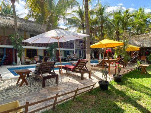 Swimming pool, Frida Paradise Beach Hotel - Punta Zicatela in Puerto Escondido