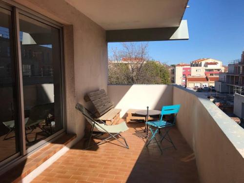 Proche gare une chambre terrasse - Location saisonnière - Perpignan