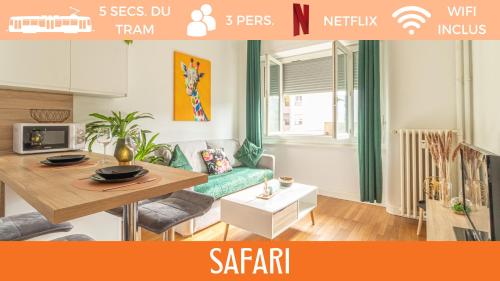 ZenBNB / Safari / 3 Personnes / 5 secondes du Tram - Location saisonnière - Ambilly