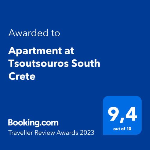 Apartment at Tsoutsouros South Crete