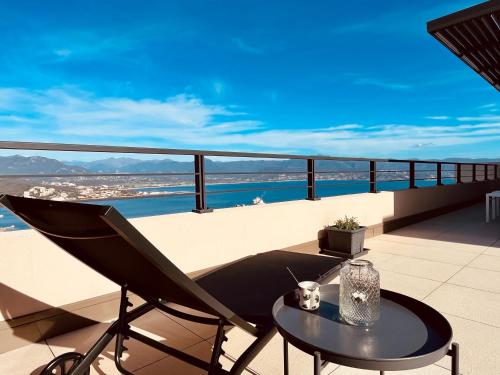 splendide T3 neuf de haut standing en toit terrasse dominant le golfe d'Ajaccio, terrasse de 70m2 - Location saisonnière - Ajaccio