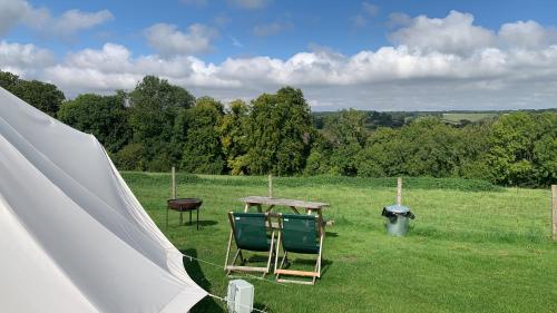 Home Farm Radnage Glamping Bell Tent 4, with Log Burner and Fire Pit in Radnage